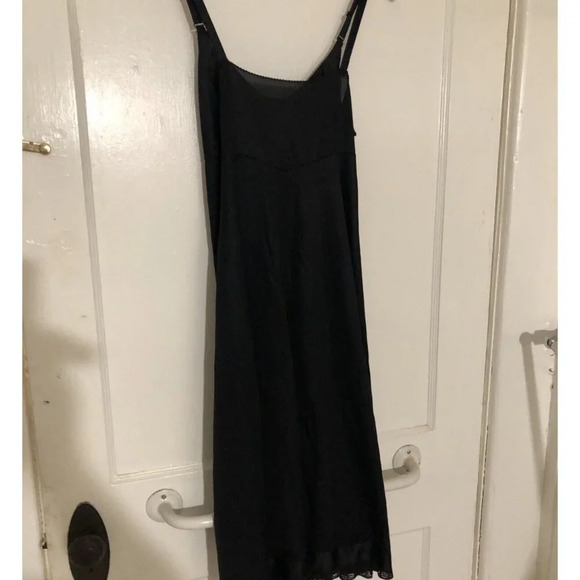 Vintage SEARS The Doesn’t Slip Nylon Black Full Slip Size 34 Average SHIPS FREE - Picture 2 of 6